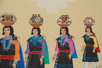 Santa Clara Pueblo Olla Maidens in Procession by Pablita Velarde Santa Clara Pueblo Olla Maidens in Procession by Pablita Velarde