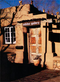 Specialists in contemporary and antique Southwest Indian Pueblo Pottery and Fine Art, Adobe Gallery's collection comprises Historic and Contemporary Southwest Indian Pueblo Pottery, Hopi and Zuni Pueblo Kachina/Katsina Dolls, Old Silver and Turquoise Jewelry, Baskets, Mission Oak Furniture, and other Fine Art from non-native artist that compliment the collection. Adobe Gallery has a beautiful walk-in gallery located at the beginning of Canyon Road in Santa Fe, an amazing website full of essential information, and a comprehensive book selection that includes a large Southwest Indian Pueblo arts and crafts selection.  If you cannot visit us in person, all of our items are fully described and viewable on our continuously updated website. We do not offer appraisal services. However, evaluations and consultations can be arranged and we're always interested in purchasing or brokering Southwest Indian Pueblo Pottery collections. We can provide authentication of our merchandise to guarantee what we sell is genuine. We also provide a full refund of the purchase price to please you if you're not satisfied with your purchase for any reason. And what this means to you is peace of mind that you're buying authentic art objects and can feel comfortable with your purchase. A Website Bonus: with your free MY ADOBE GALLERY account, you sign up and control the free e-alert with how much contact information you receive. Maybe you just want to hear about one artist or everything that is happening everyday such as New Acquisitions. It's always up to you and you're in control. We never share your information with anyone else. Thank you and enjoy. 