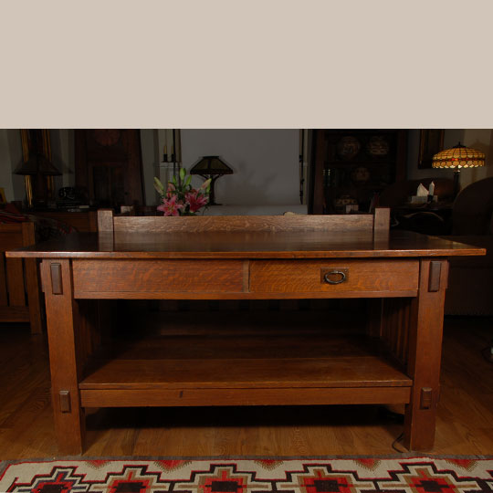 Mission oak store coffee table