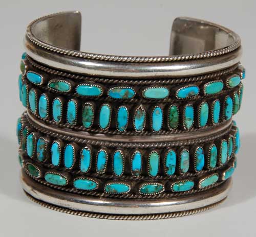 Diné (Navajo) Sterling Silver and Turquoise Cuff by Victor Begay [SOLD ...