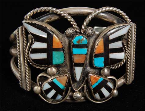 Zuni Turquoise Butterfly Bracelet