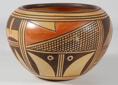 Hopi Pueblo Polychrome Bowl with Bird Designs by Cora P. Charlie ...