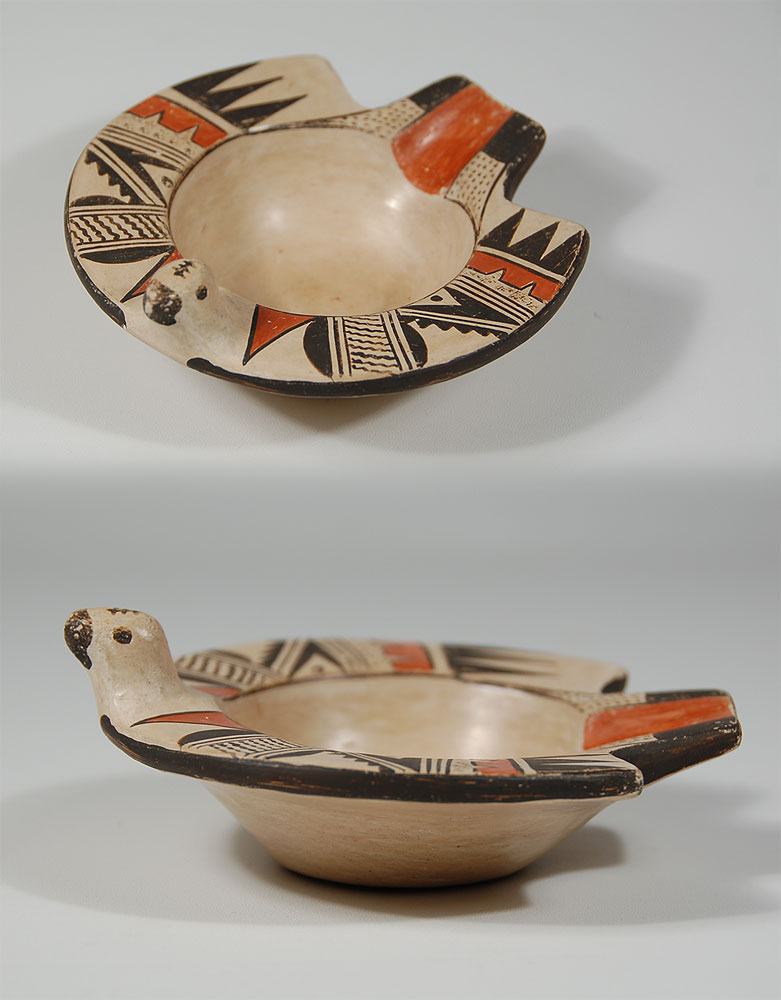 Hopi Pottery Bird Design Ashtray Southwest Indian Pottery Contemporary ...