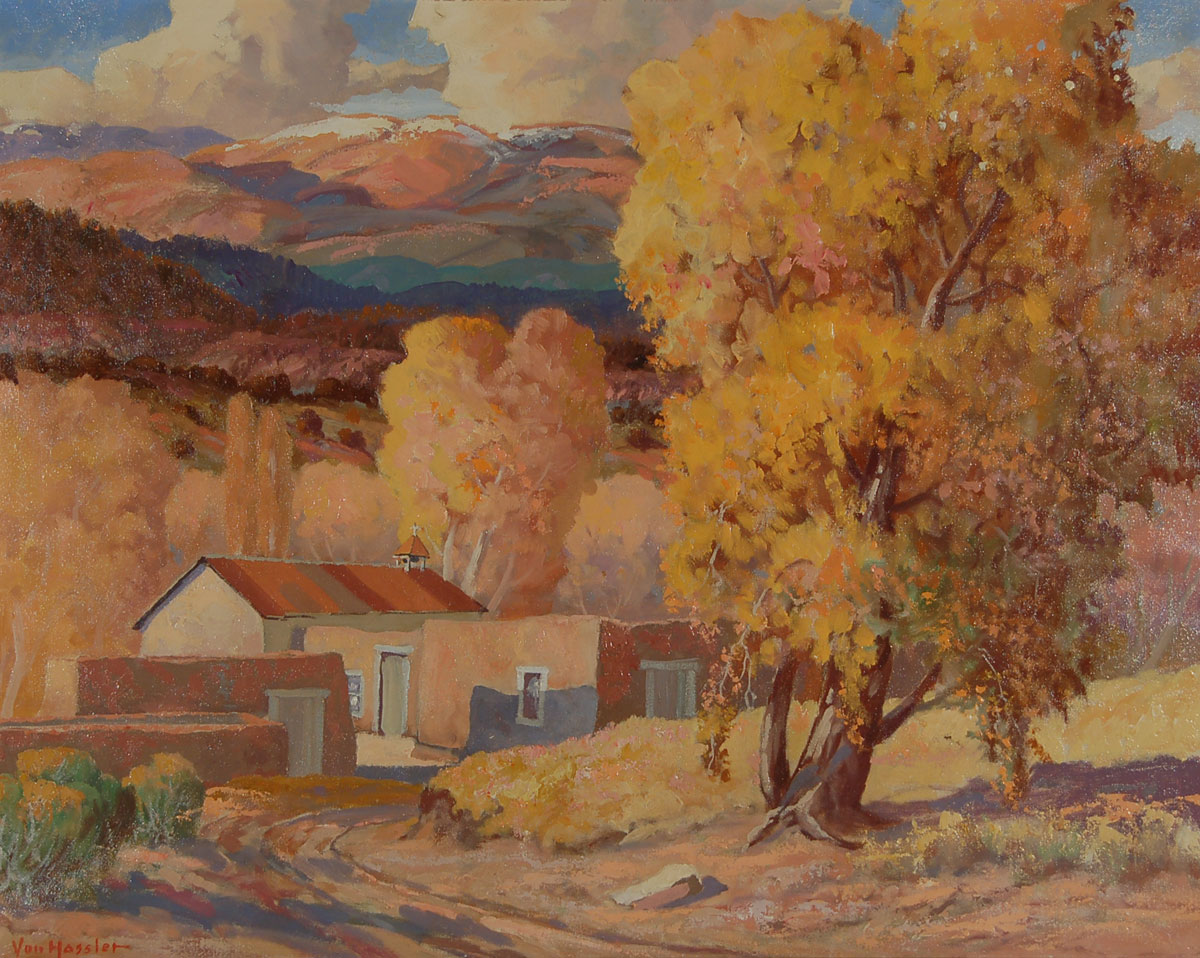 Fine Art Painting - Carl Von Hassler C3715 - Adobe Gallery, Santa Fe