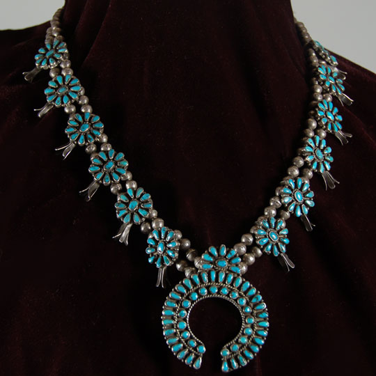 Zuni squash blossom necklace sale