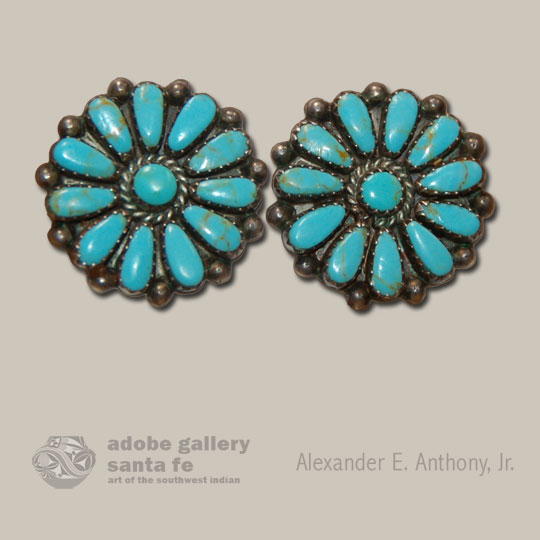 Navajo turquoise store cluster earrings