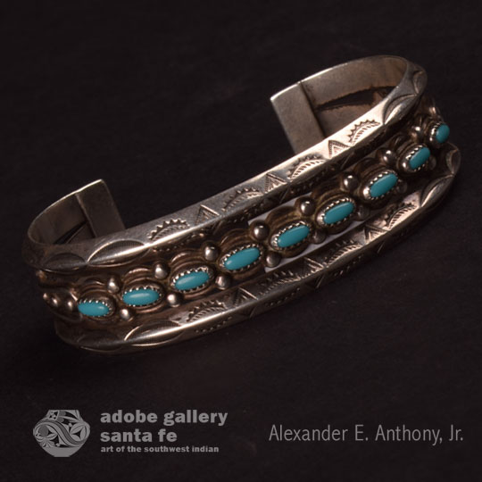 Southwest Indian Jewelry Turquoise Bracelet C4214L - Adobe Gallery