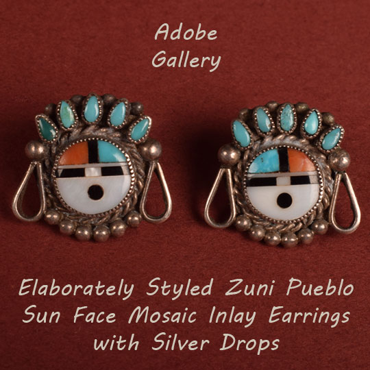 Native American Jewelry Earrings C4357b Adobe Gallery Santa Fe