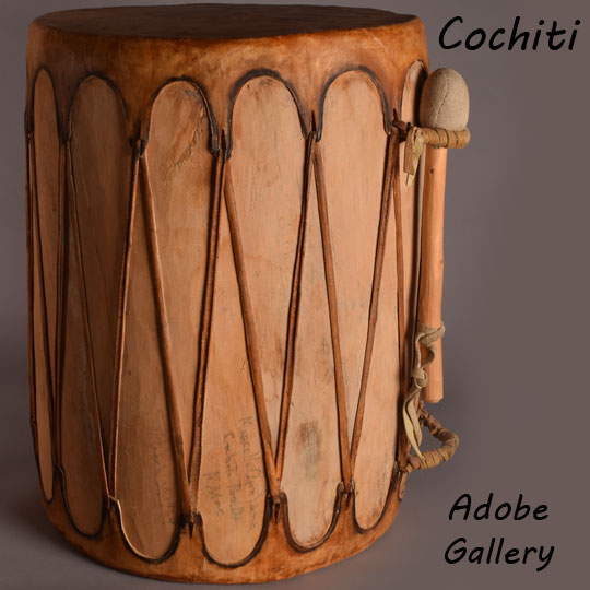 Cochiti Pueblo Drum C4364B - Adobe Gallery, Santa Fe