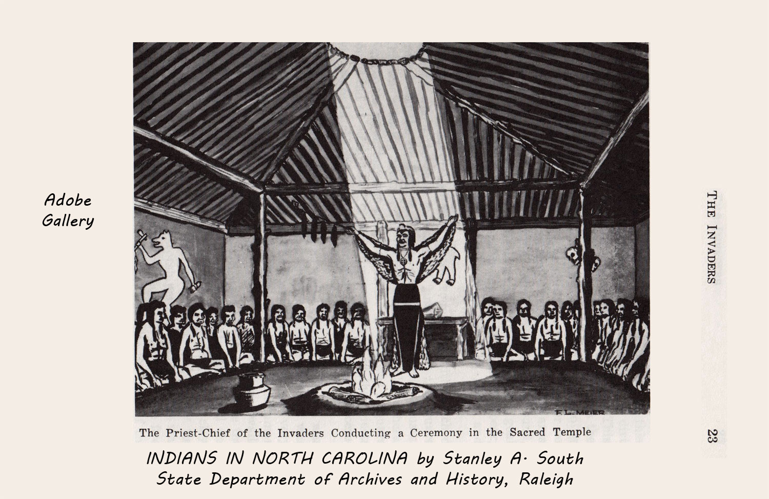 Early North Carolina Native Americans C4412W - Adobe Gallery, Santa Fe