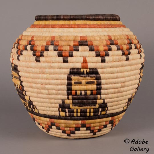 Hopi Pueblo Native American Basket Kachina C4514a - Adobe Gallery