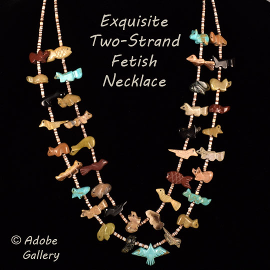 Southwest Native American Jewelry Fetish Necklace Animal