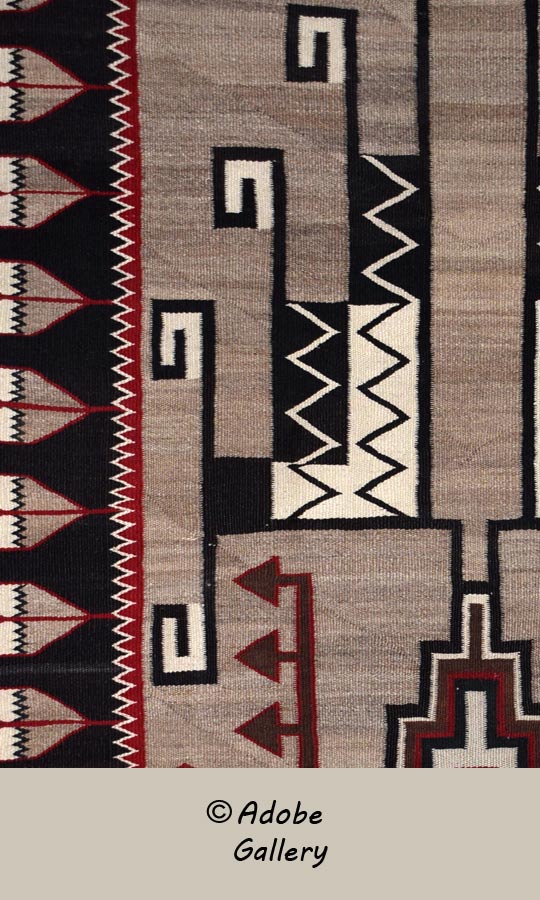 Close up view of a section of this textile.