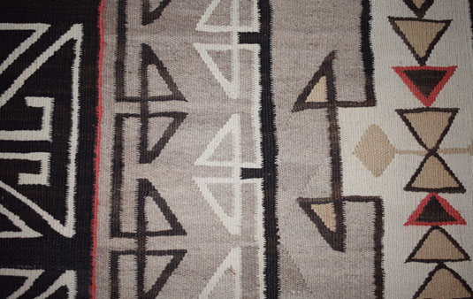 Alternate close-up view of a section of this Navajo textile.