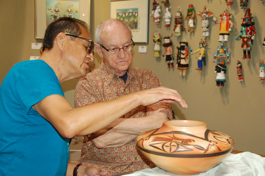 Mark Tahbo (1958- ) talking with Alexander E. Anthony, JR.