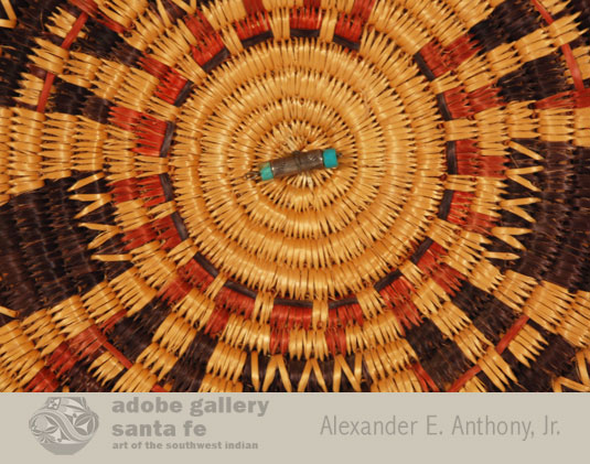 Close up view of the Navajo Wedding Basket.