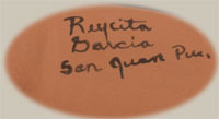 Artist Signature - Reycita Garcia (1931 - ) San Juan Pueblo Potter