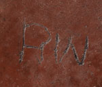 R.W. Initials Signature of Rose Williams, Diné Potter