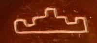 Artist hallmark signature of Crucita Trujillo Cruz, San Juan Pueblo Potter