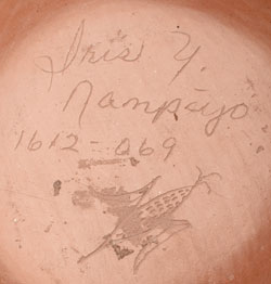 Artist Signature of Iris Youvella Nampeyo, Hopi Pueblo Potter