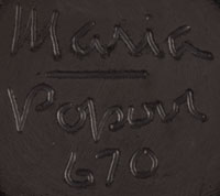 Artists' signatures of Maria Martinez and Popovi Da, San Ildefonso Potters