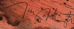 Artist signature of Tony Abeyta (b. 1965) Diné of the Navajo Nation