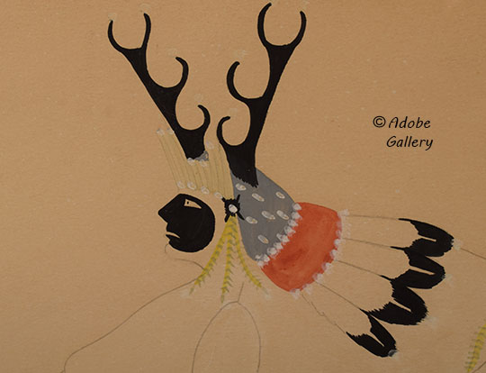 Close up view of a section of this painting.