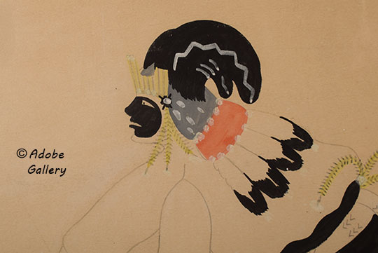 Close up view of a section of this painting. Close up view of a section of this painting.