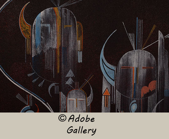 Close up view of a section of this painting.