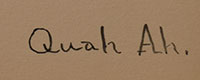 Artist signature of Tonita Vigil Pe&ntilde;a (1893-1949) Quah Ah, San Ildefonso Pueblo Painter