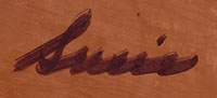 Hopi Pueblo artist signature of Susie Youvella (1922-1995) Hopi-Tewa