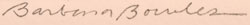 Signature of Barbara Bowles, Western Artist