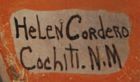 Helen Cordero Cochiti Pueblo Helen Cordero Singing Mother Figure - signature