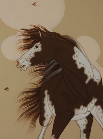 Diné (Navajo) Painting of an Appaloosa Horse Fine Art Native American ...