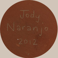 Jody Naranjo Southwest Indian Pottery Contemporary Santa Clara Pueblo signature