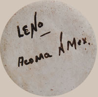 Juana Leno Southwest Indian Pottery Contemporary Acoma Pueblo signature