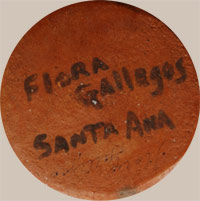 Flora Gallegos | Santa Ana Pueblo | Southwest Indian Pottery | Contemporary | signature