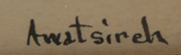 Alfonso Roybal (1898-1955) Awa Tsireh - signature