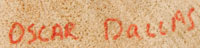 Oscar Dallas (ca. 1930 - ) signature