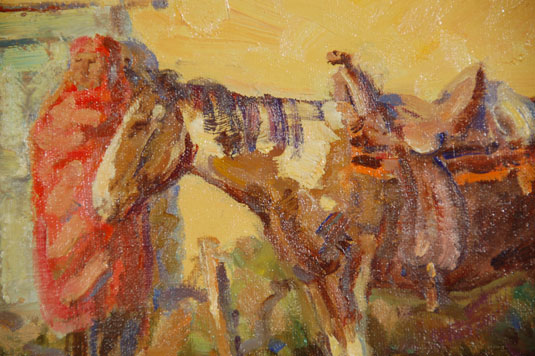 Julian Robles Painting C3720D - Adobe Gallery, Santa Fe