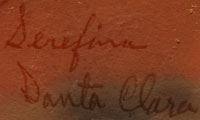 Artist Signature: Sara Fina Tafoya (circa 1863-1950) Autumn Leaf