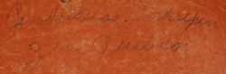 Artist Signature - Candelaria Medina Gachupin, Zia Pueblo Potter