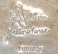 Alvin Yellowhorse (1968-present) signature - hallmark