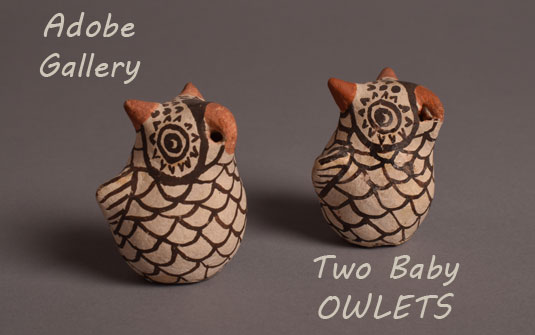 A Cute Ceramic Owl with two Owlets Figurine 