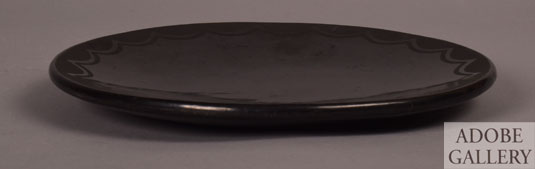 Alternate side view of this black-ware plate by Maria.