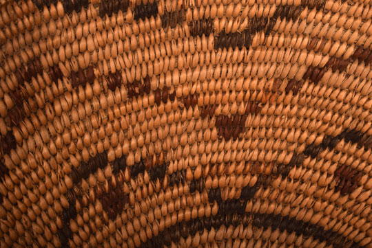 Close-up view of a section of this basket.