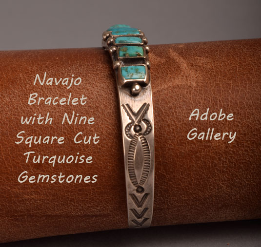 Alternate side view of this bracelet to show stamping designs