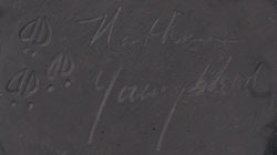 Santa Clara Pueblo artist signature - Nathan Youngblood (1954- ) Deer Path 