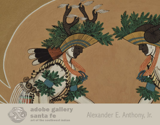 Native American Painting C4129A - Adobe Gallery, Santa Fe