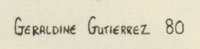 Geraldine Gutiérrez (1960 – ) signature and date.